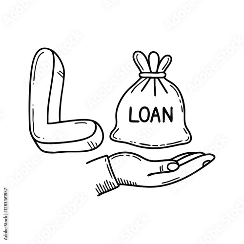 An Illustration of Loan beside letter L