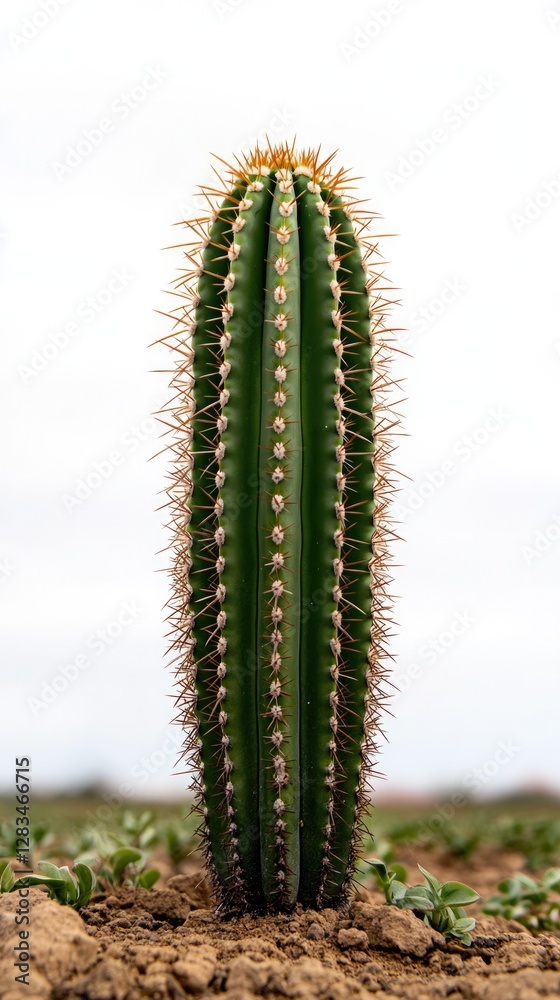 Majestic cactus in arid landscape captures desert beauty and resilience for nature design Majestic cactus in arid landscape captures desert beauty and resilience for nature design