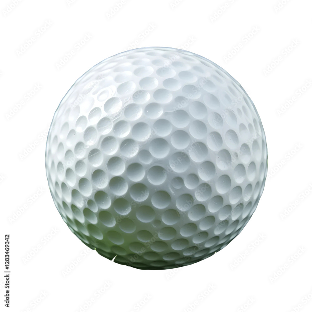 High-Quality Close-Up Image of a White Golf Ball with Dimples Set Against a Solid Black Background. High-Quality Close-Up Image of a White Golf Ball with Dimples Set Against a Solid Black Background.