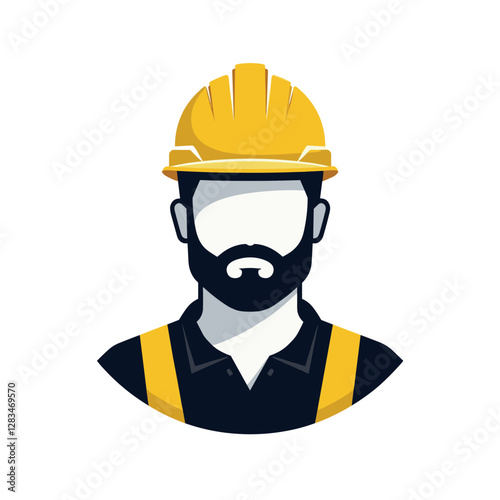 Strong Construction Worker Mascot Illustration