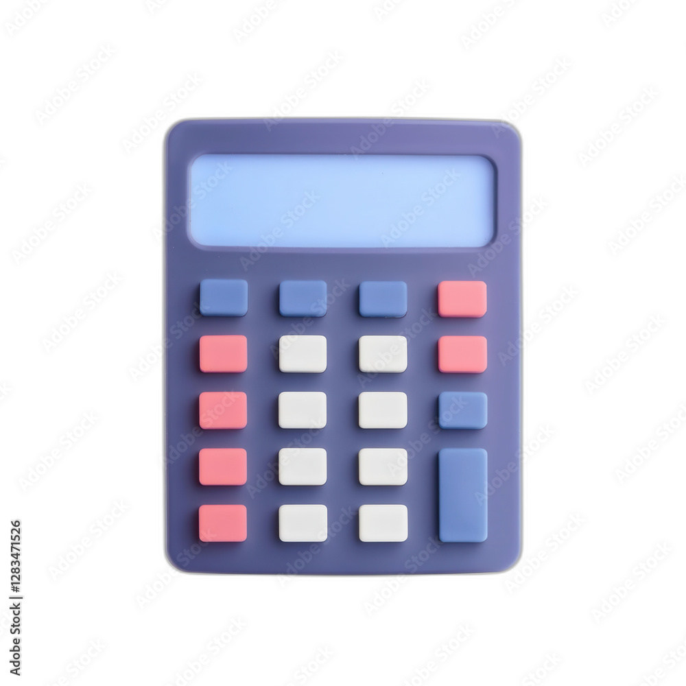 Calculator Financial Accounting Icon on White Background Calculator Financial Accounting Icon on White Background
