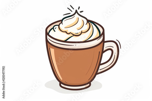 Cup of Cacao and Cream. Generative AI