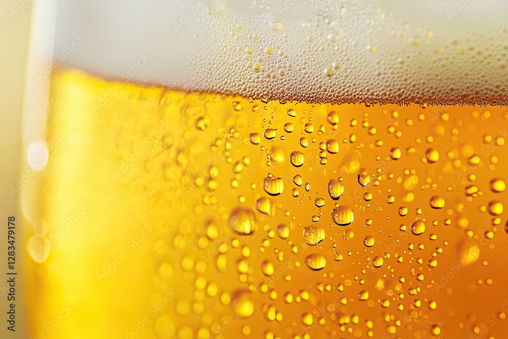 冷えたビールグラスと水滴のクローズアップ Close-up of Beer in Glass with Droplets for Ads 冷えたビールグラスと水滴のクローズアップ Close-up of Beer in Glass with Droplets for Ads