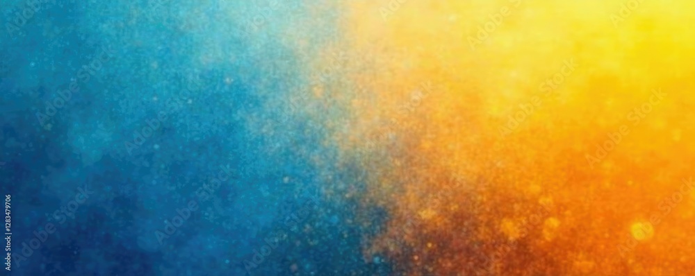 Softly gradient grain background in blue and yellow hues with orange accents, grain, texture Softly gradient grain background in blue and yellow hues with orange accents, grain, texture