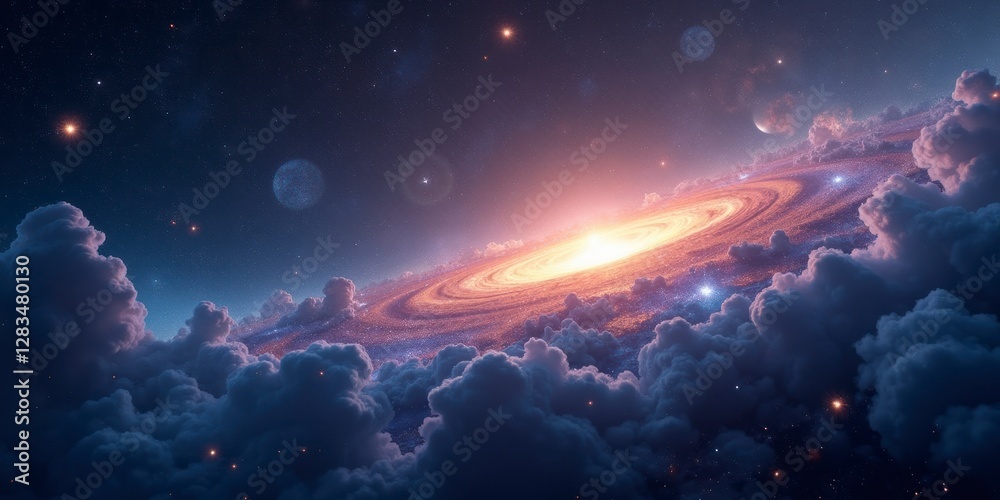 Galactic Majesty A Breathtaking Spiral of Light and Stars Galactic Majesty A Breathtaking Spiral of Light and Stars