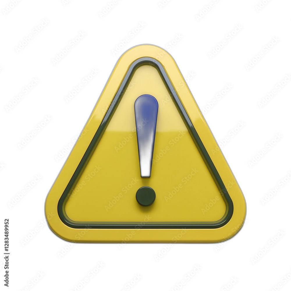 Exclamation Mark Warning Icon on White Background Exclamation Mark Warning Icon on White Background