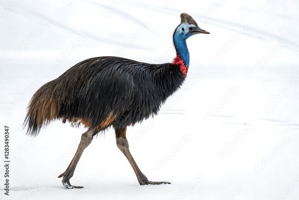 Obraz premium Cassowary on White Background