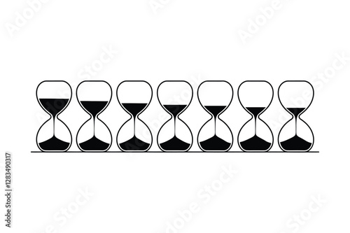 Hourglass bundle set vector illustrator