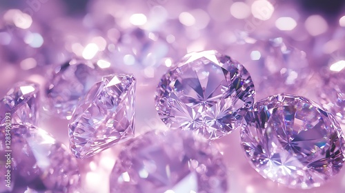 Sparkling Lavender Diamonds Gleaming Brilliantly