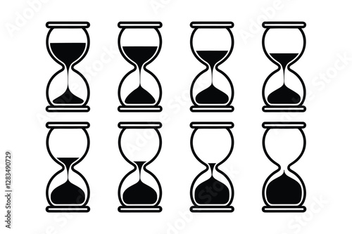 Hourglass bundle set vector illustrator