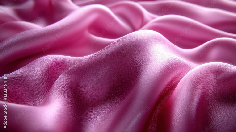 Obraz premium Pink Satin Drape Texture Closeup