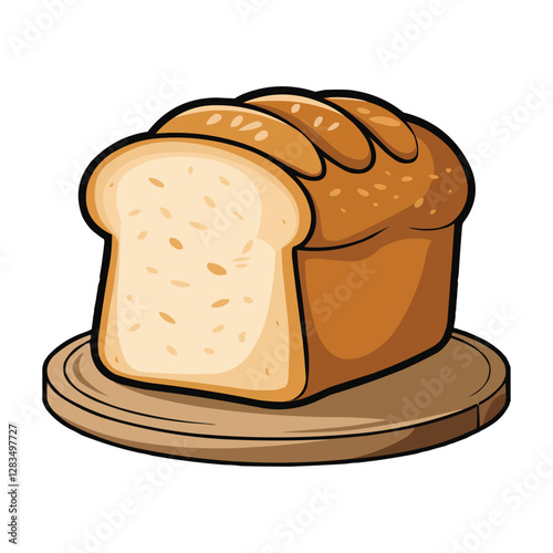 vector illustration of bread loaf