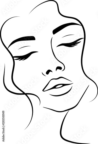 Vector illustration of woman face