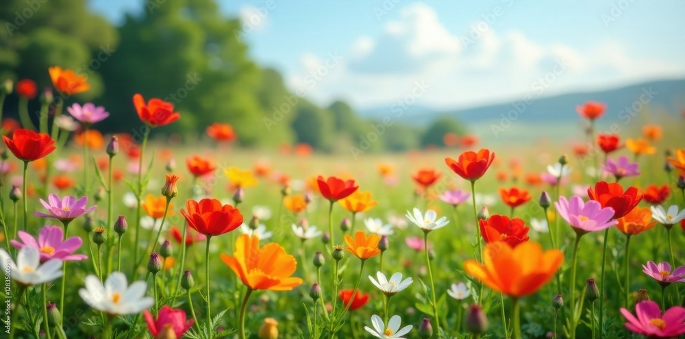 Field of Wildflowers in Bloom , wildflower field, blooming, flowers Field of Wildflowers in Bloom , wildflower field, blooming, flowers