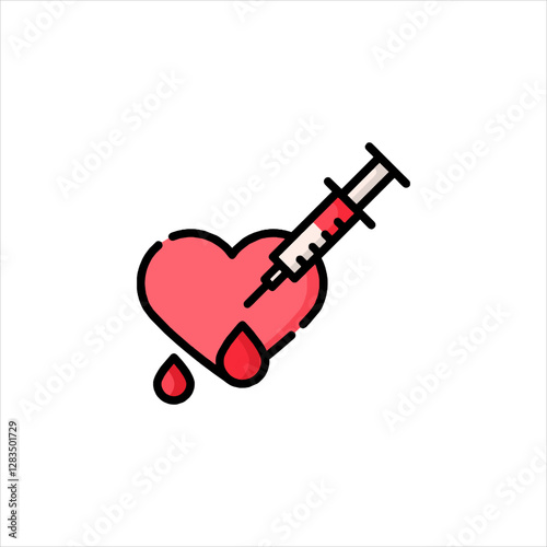 heart and syringe
