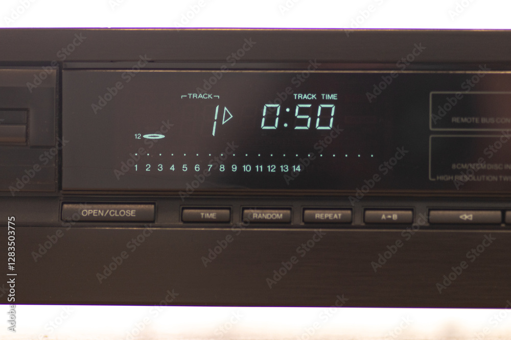 Digital Display Highlighting Track Playback With Timer in Progress