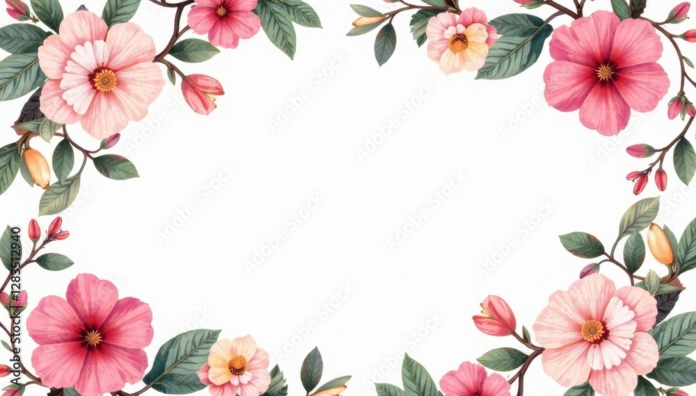 Floral print with soft pastel hues on white background, floral patterns, retro style, floral designs Floral print with soft pastel hues on white background, floral patterns, retro style, floral designs