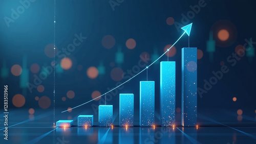 business growth analyzed finance charts graphs predict profits manage money effectively digital financial photo