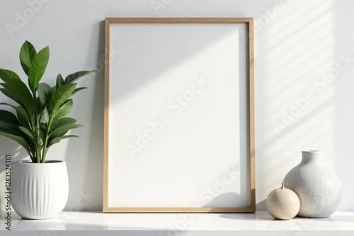 Modern minimalist frame mockup, showcasing wall art , elegant, minimal, display