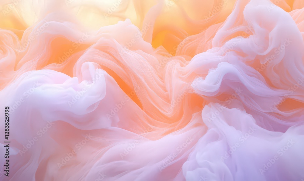Fototapeta premium Abstract Pastel Fabric Texture: Soft Waves and Dreamy Color Palette
