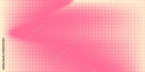 Halftone colored pink with yellow background in manga and comics style. Cute kawaii background for girls. Vector illustration.