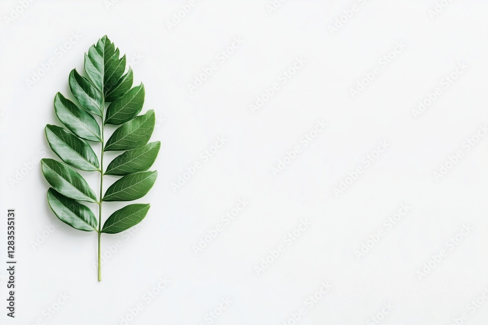 Minimalistisches Blatt-Design auf weißem Hintergrund
Minimalistisches Blatt-Design auf weißem Hintergrund