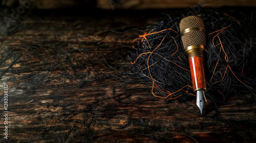 A tangle of threads or wire...