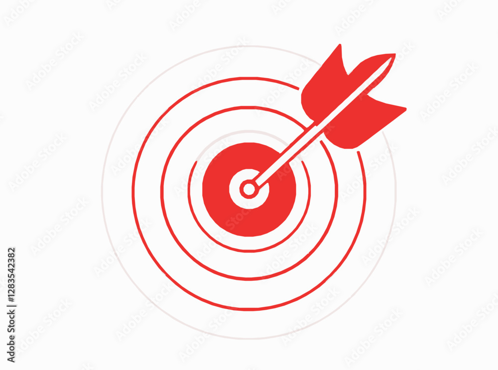 Business Target Vector Icon, Goal Achievement and Strategic Planning Business Target Vector Icon, Goal Achievement and Strategic Planning