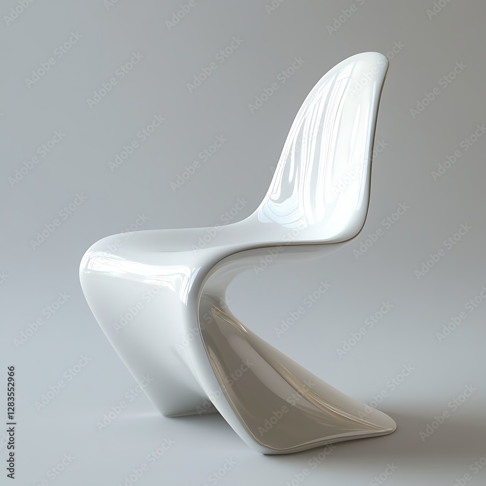 Modern Minimalist Sleek White Plastic Chair Modern Minimalist Sleek White Plastic Chair