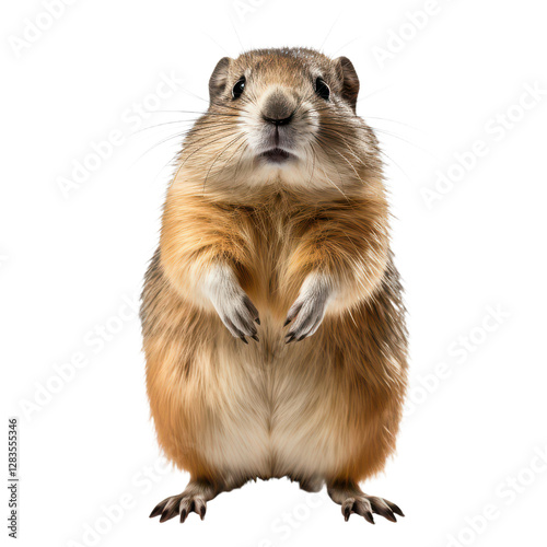 Cute Degu Standing on Transparent Background