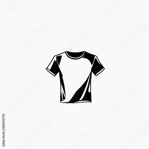 Modern T Shirt Design Vector Icon, Customizable Apparel Template for Fashion Branding