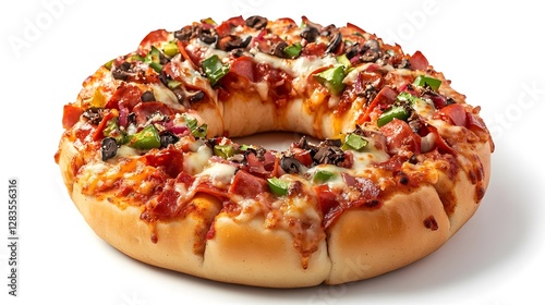 Mouthwatering Mashup Pizza Bagel - A Crispy Bagel with Flavorful Pizza Sauce, Cheese, and Fresh Toppings, Baked to Perfection