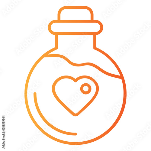 Love Potion single icon with a line gradient style