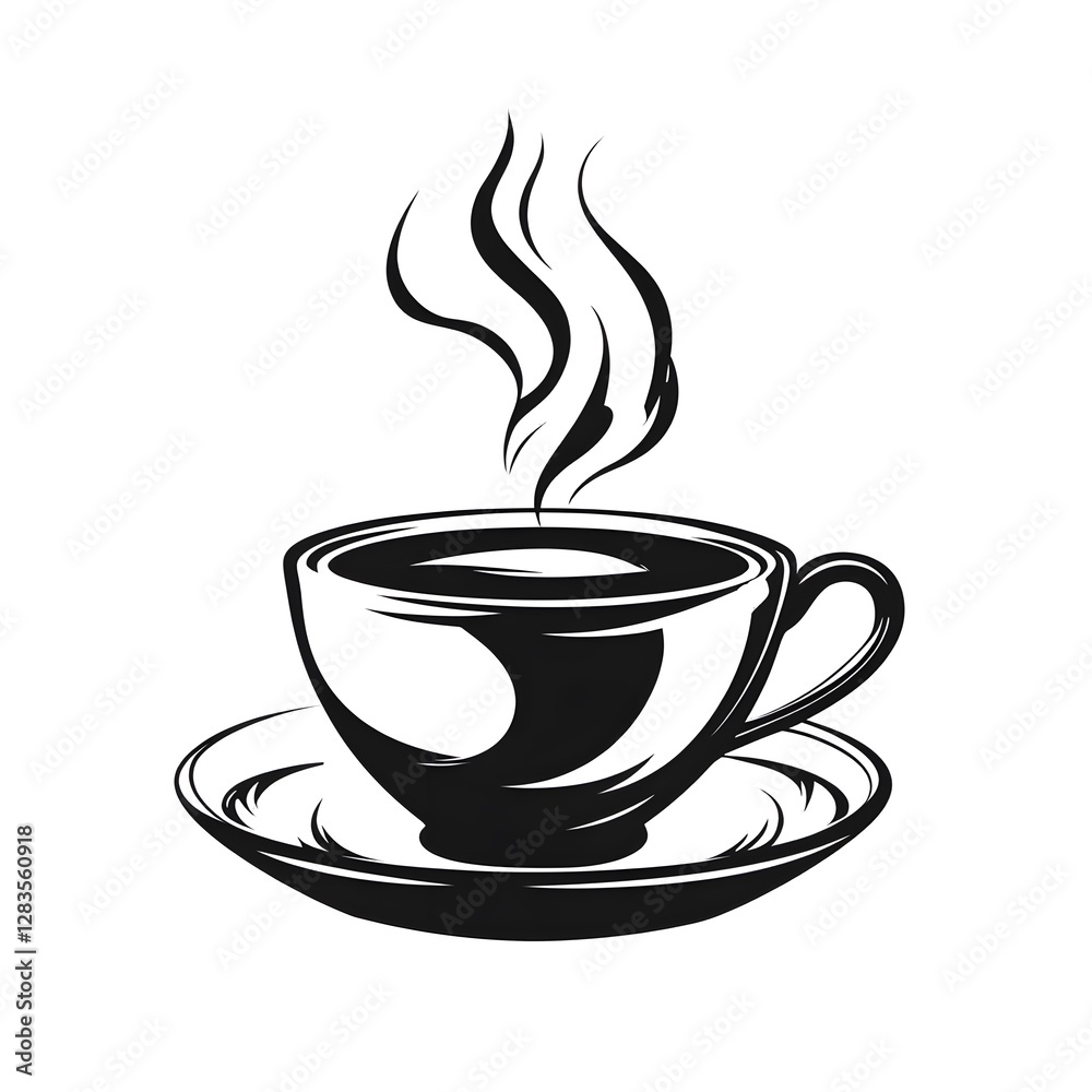 coffee vector stencil design black on white coffee vector stencil design black on white