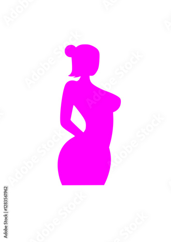 curvy woman in pink