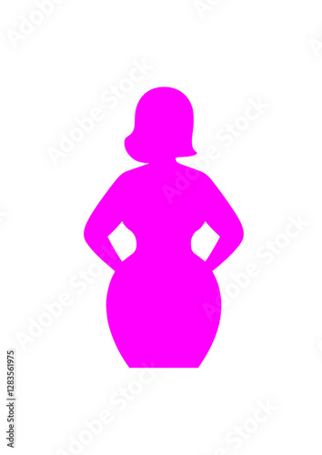 curvy woman in pink