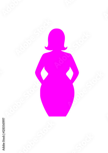 curvy woman in pink
