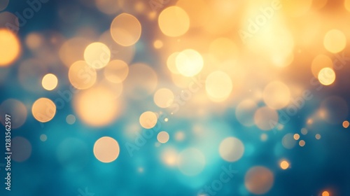 Blurry twilight streaks in aquamarine and shimmering cream plain background photo