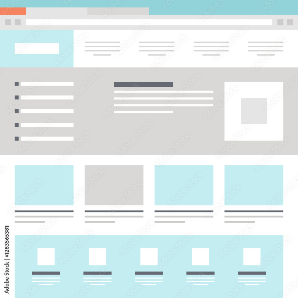 Web template flat vector illustration concept