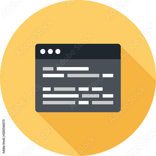 program coding flat web icon concept