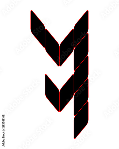 Sporty number '7' monogram vector. This design is suitable for t-shirts, gamers, sports, etc.