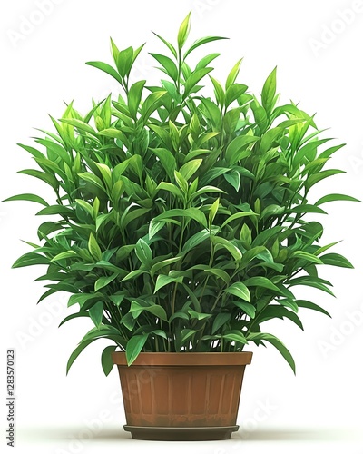 Flowers in a pot display vibrant blooms and lush foliage