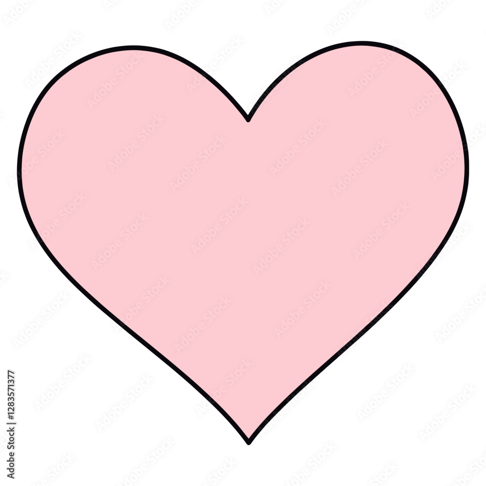 Pink heart icon illustration symbol simple vector Pink heart icon illustration symbol simple vector