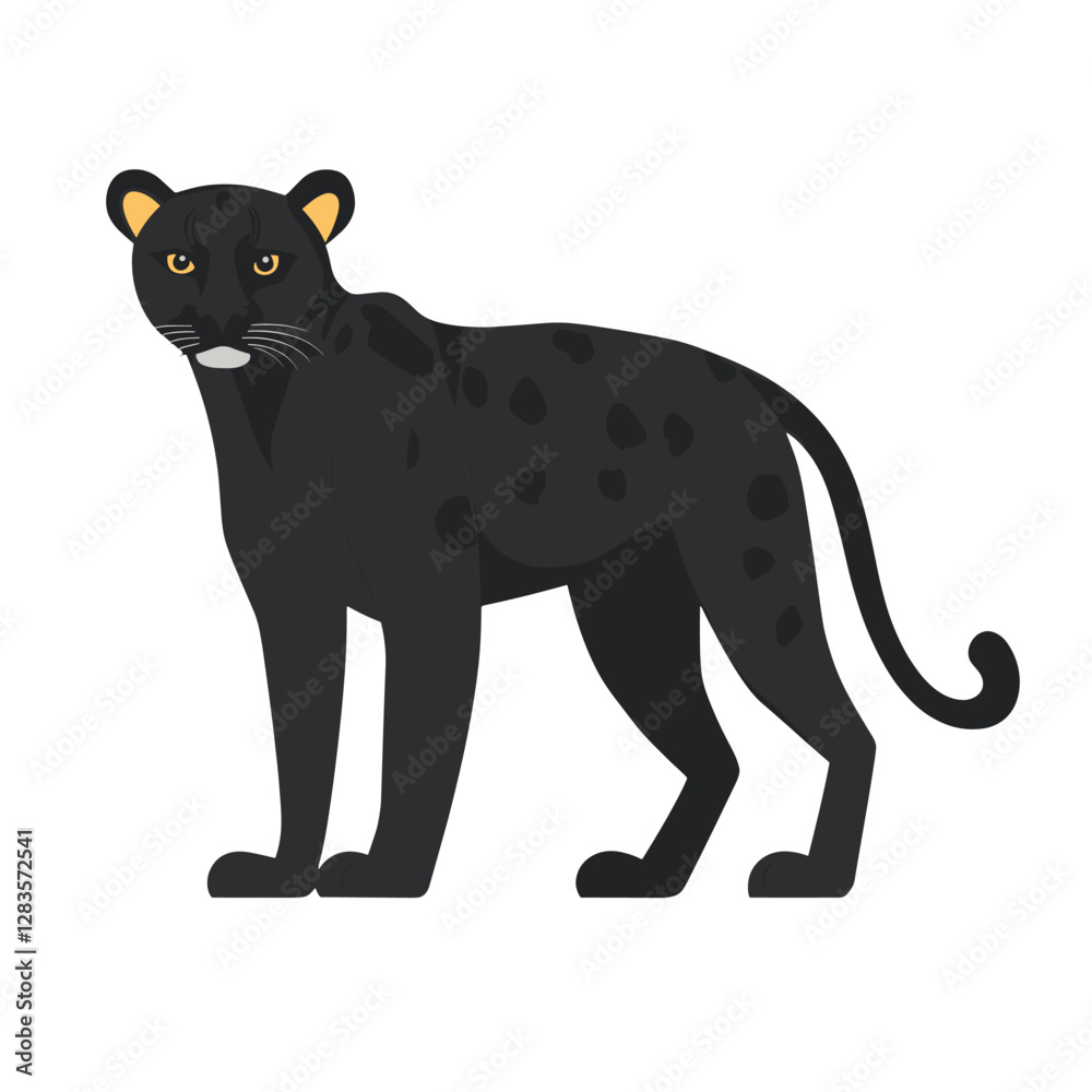 Fototapeta premium Panther illustration wildlife animal vector