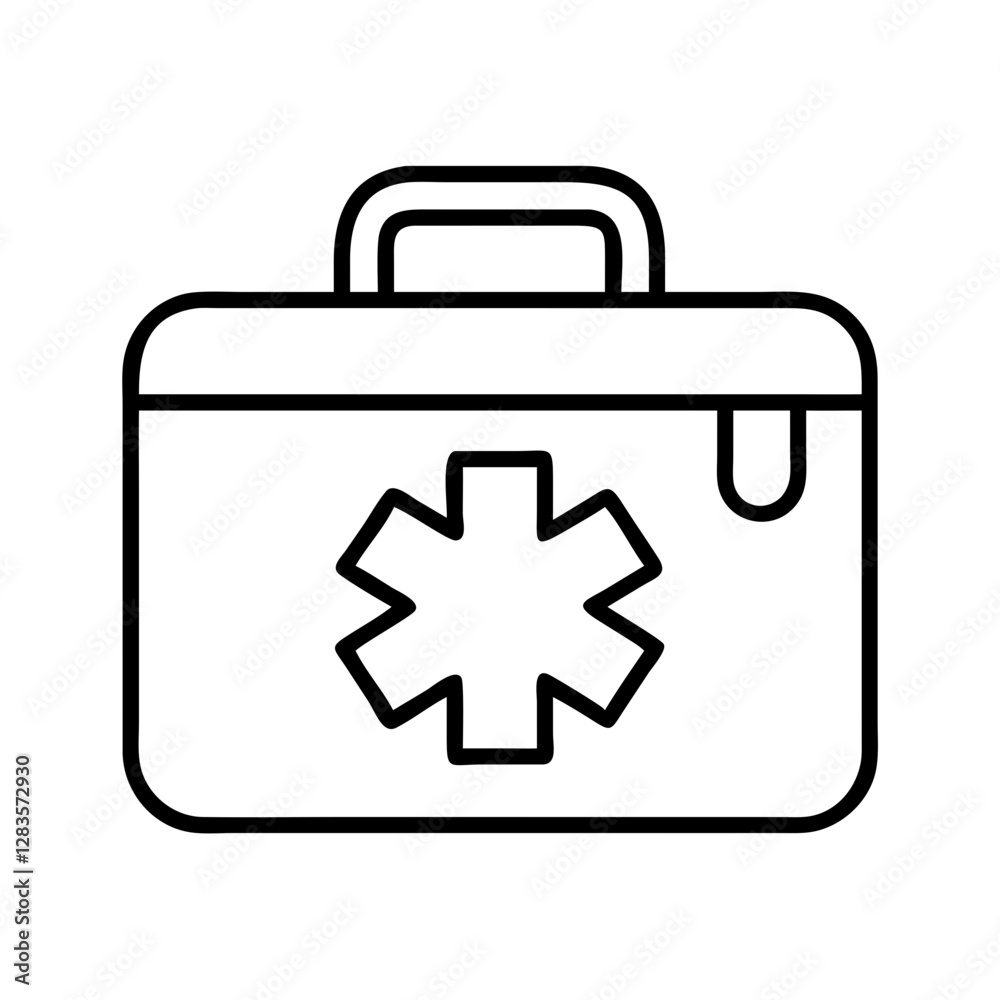 emergency kit icon, emergency kit line art - simple line art of emergency kit, perfect for emergency kit logos and icons emergency kit icon, emergency kit line art - simple line art of emergency kit, perfect for emergency kit logos and icons