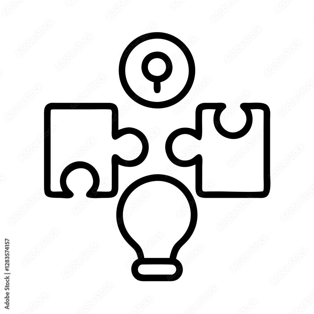 problem solving icon, problem solving line art - simple line art of problem solving, perfect for problem solving logos and icons problem solving icon, problem solving line art - simple line art of problem solving, perfect for problem solving logos and icons