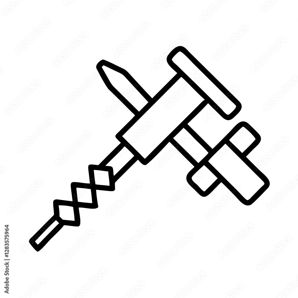 drill bit icon, drill bit line art - simple line art of drill bit, perfect for drill bit logos and icons drill bit icon, drill bit line art - simple line art of drill bit, perfect for drill bit logos and icons