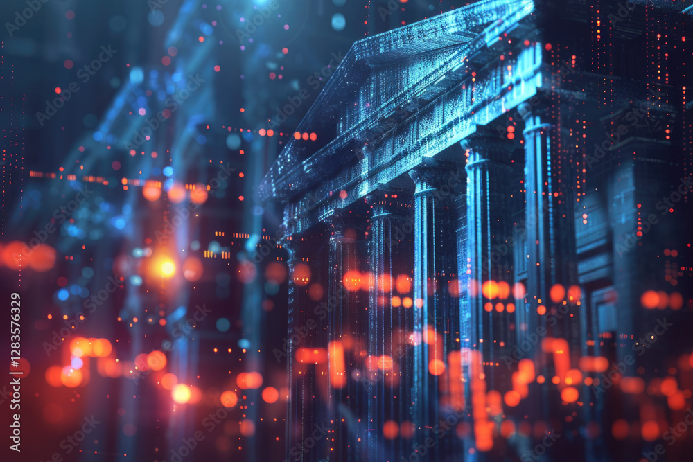 Fototapeta premium The Future of Banking: A Virtual Revolution in Finance