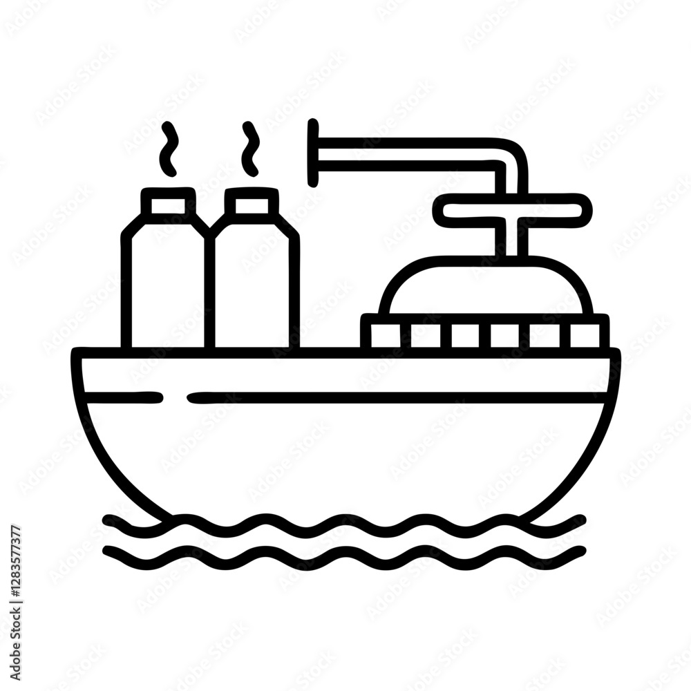 lng terminal icon, lng terminal line art - simple line art of lng terminal, perfect for lng terminal logos and icons lng terminal icon, lng terminal line art - simple line art of lng terminal, perfect for lng terminal logos and icons