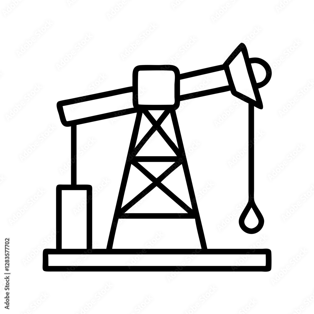 oil derrick icon, oil derrick line art - simple line art of oil derrick, perfect for oil derrick logos and icons oil derrick icon, oil derrick line art - simple line art of oil derrick, perfect for oil derrick logos and icons